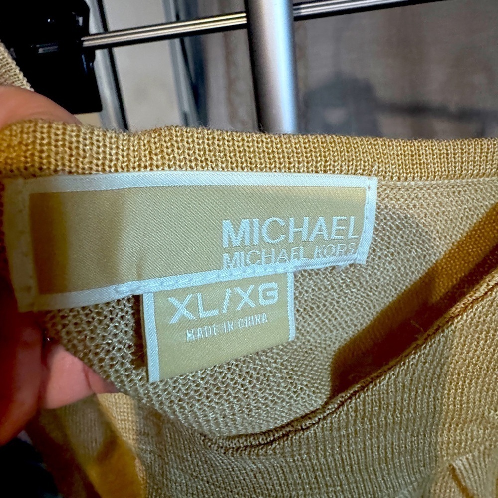 Michael Kors Women’s Tan Or Gold, Xl, Tank Top